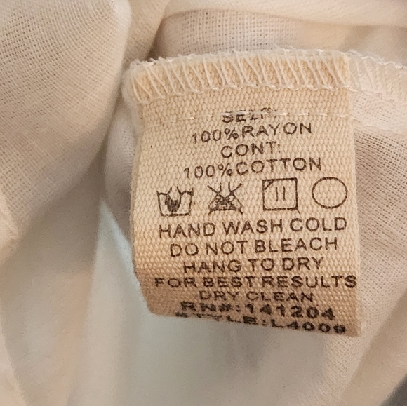 Hem & Thread White and Gray Spaghetti Strap Dress with embroidered  neck Size S - Picture 4 of 5